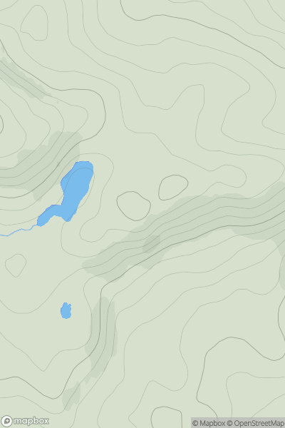 Thumbnail image for Creag Ruadh East Top [Loch Tay to Perth] showing contour plot for surrounding peak